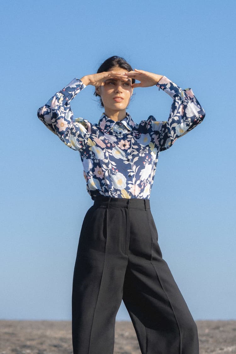 Skye Black Wide-leg Bamboo Pants — vue 8