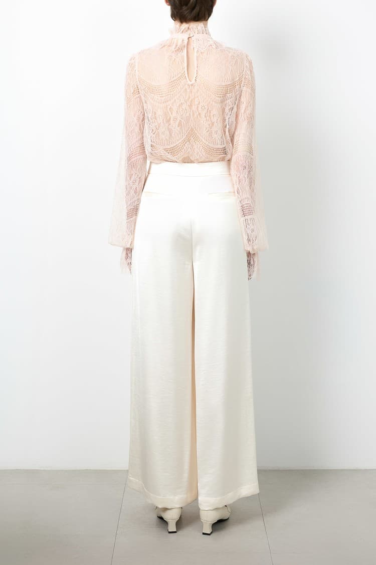 Belle Cream Wide-leg Pants — vue 5
