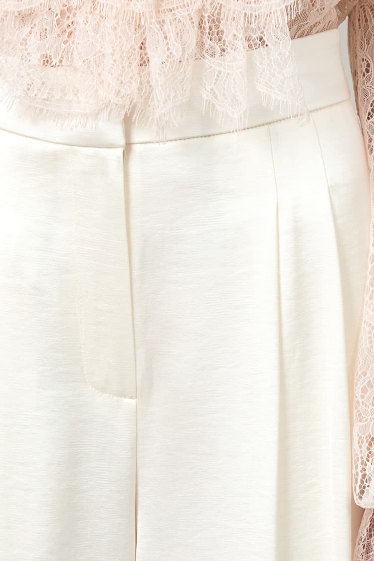 Belle Cream Wide-leg Pants — vue 6