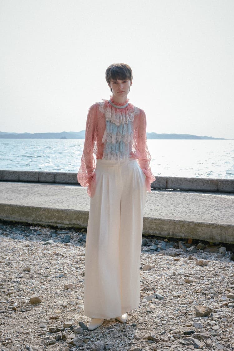 Belle Cream Wide-leg Pants — vue 8