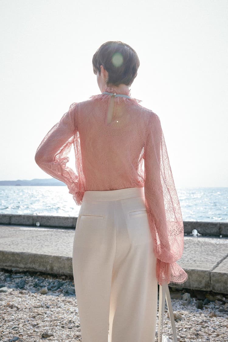 Belle Cream Wide-leg Pants — vue 10