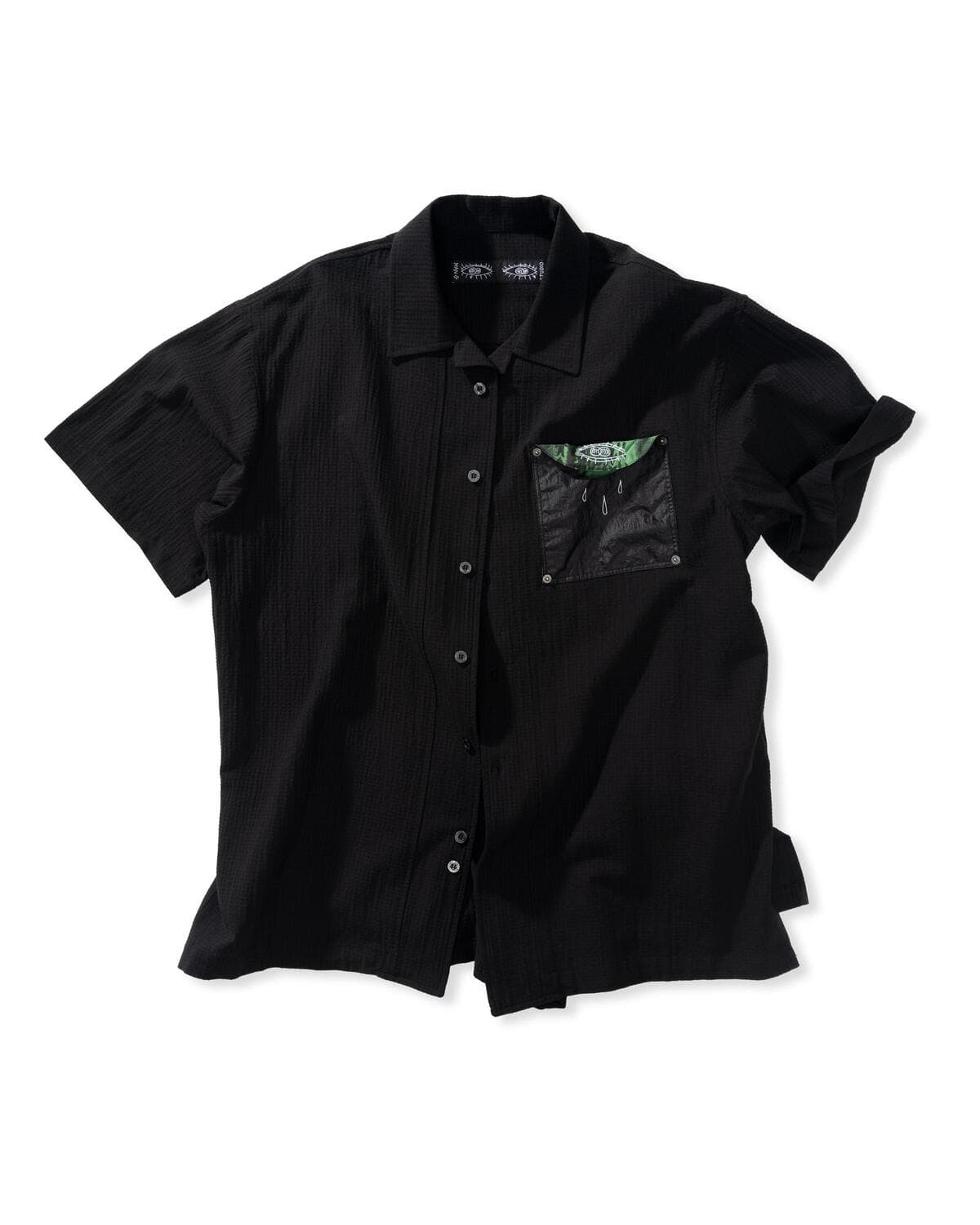 Folding Pocket Short-Sleeved Shirt (Black) — vue 2