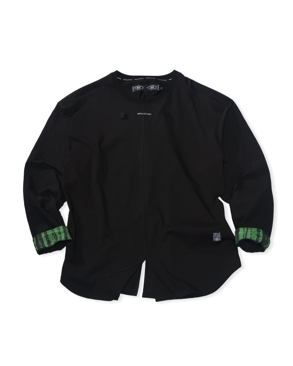 Tab Accent Mix-Match T-Shirt (Black) — vue 2
