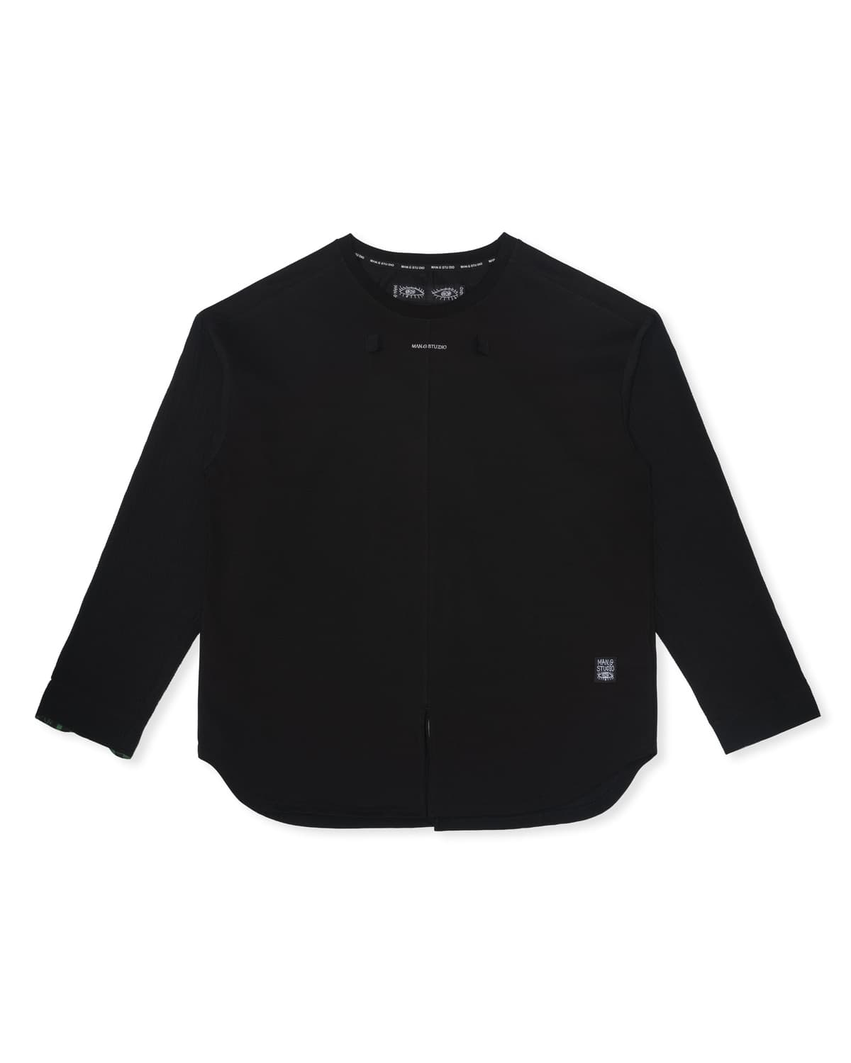 Tab Accent Mix-Match T-Shirt (Black) — vue 4