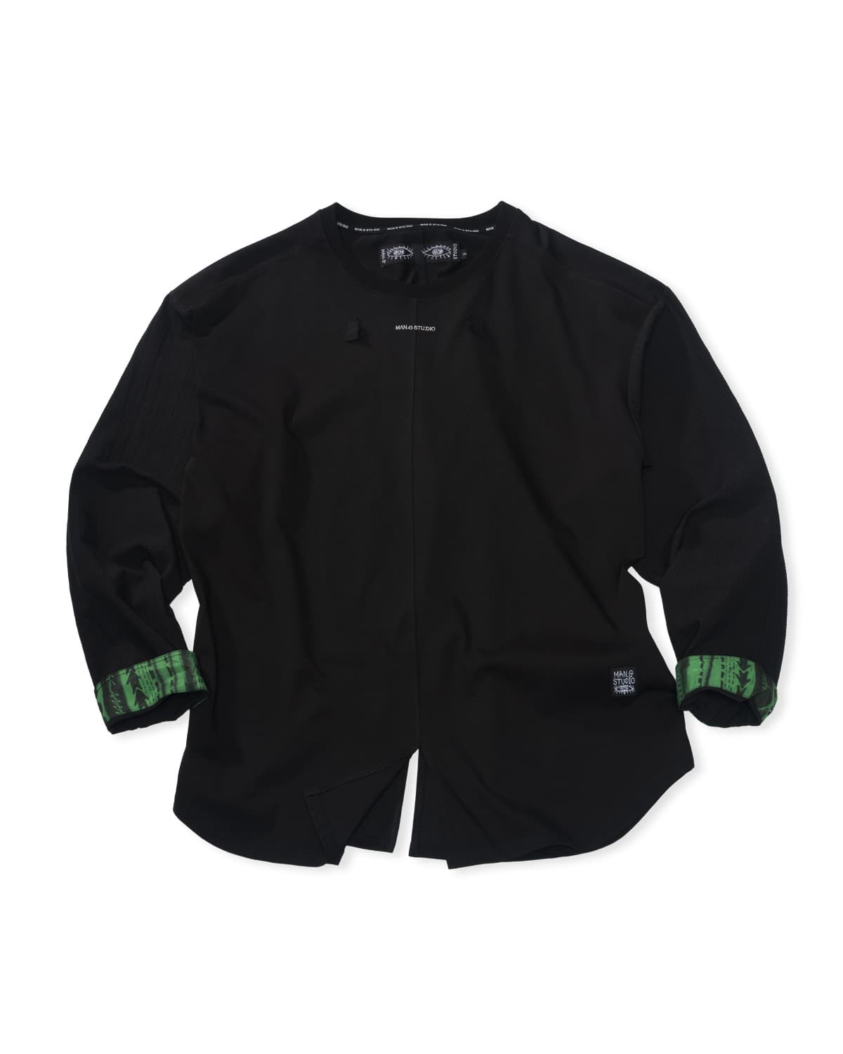 Tab Accent Mix-Match T-Shirt (Black) — vue 1