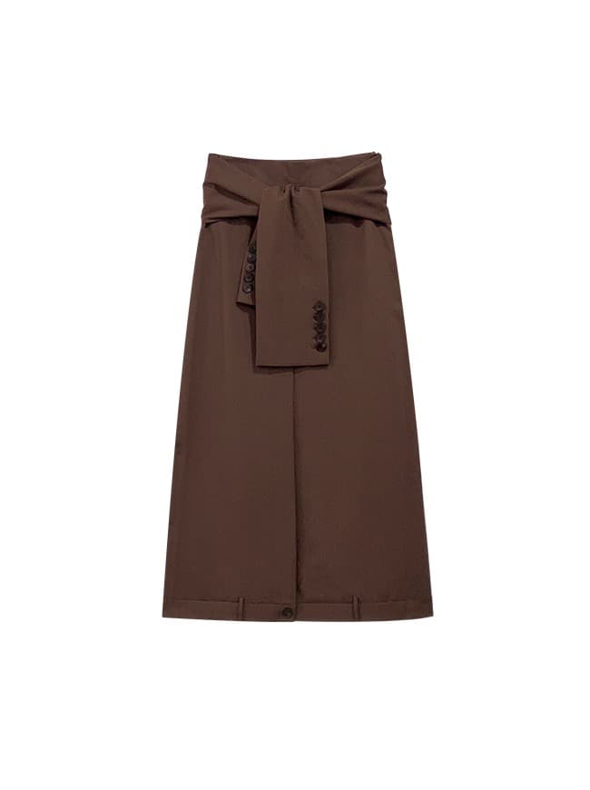 Tied Detail Long Skirt — vue 1