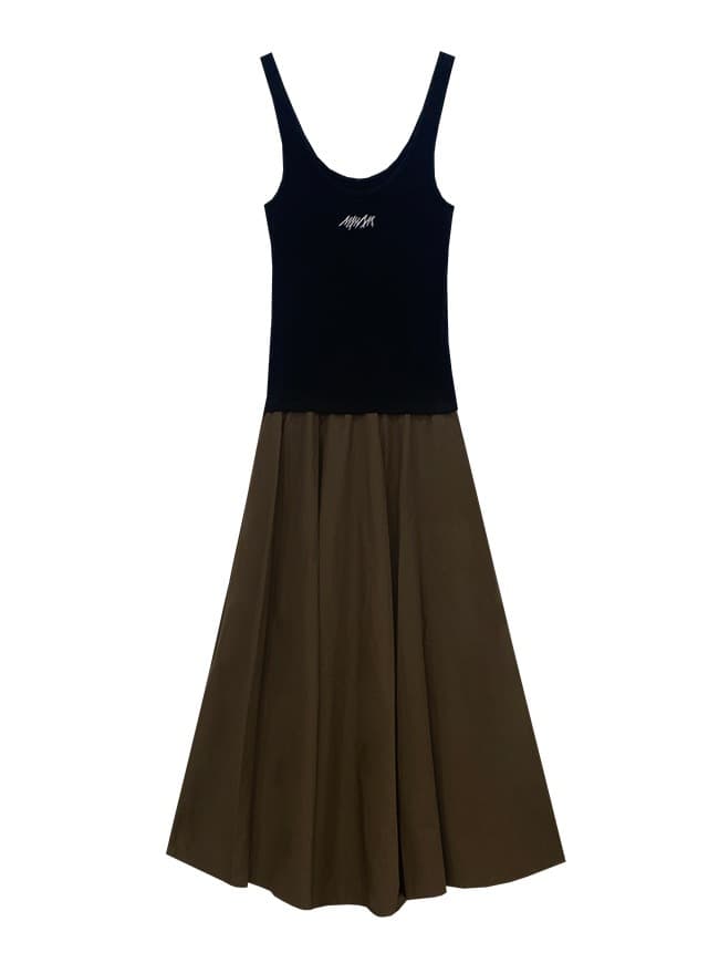 Logo Sleeveless Layered Dress — vue 1
