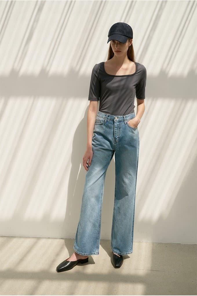 TOR SQUARE NECK TOP_CHARCOAL — vue 3