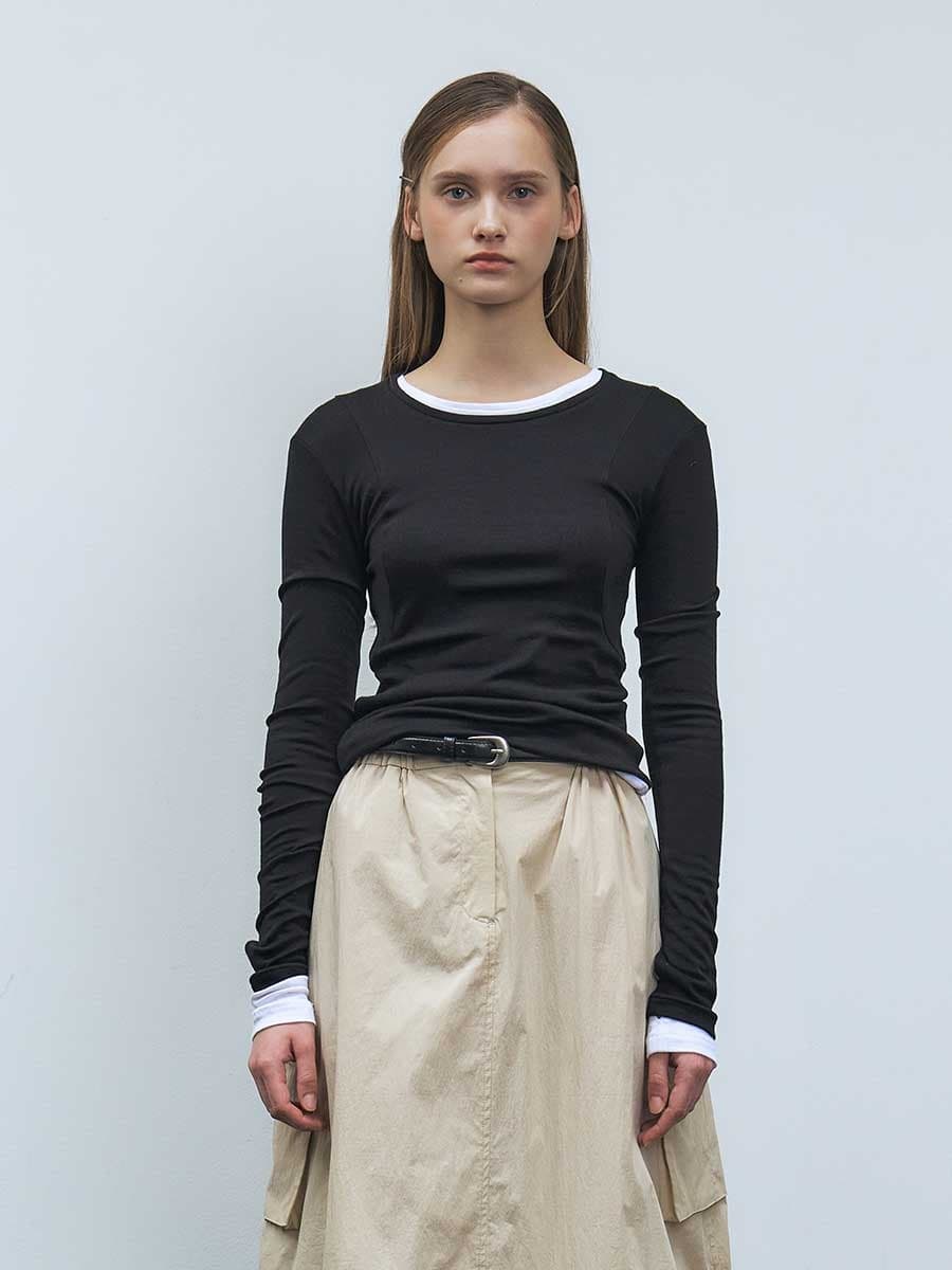 RTF ARMHOLE STITCH SLIM TOP_BLACK — vue 1