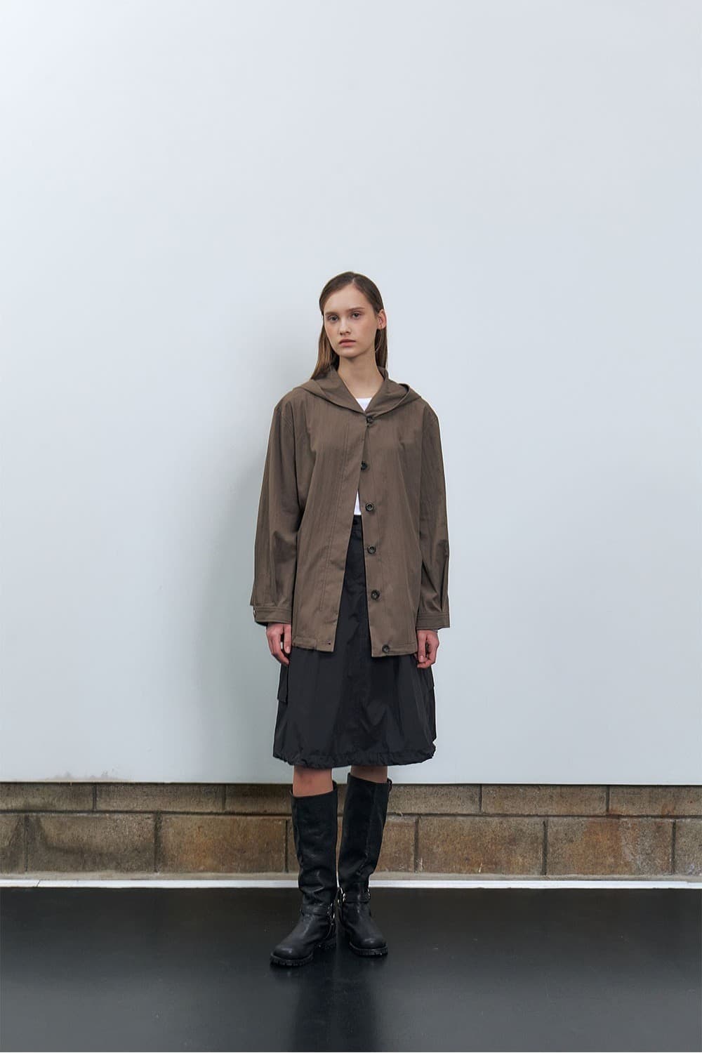 RTF SHAWL HOODED SHIRT_KHAKI BROWN — vue 6