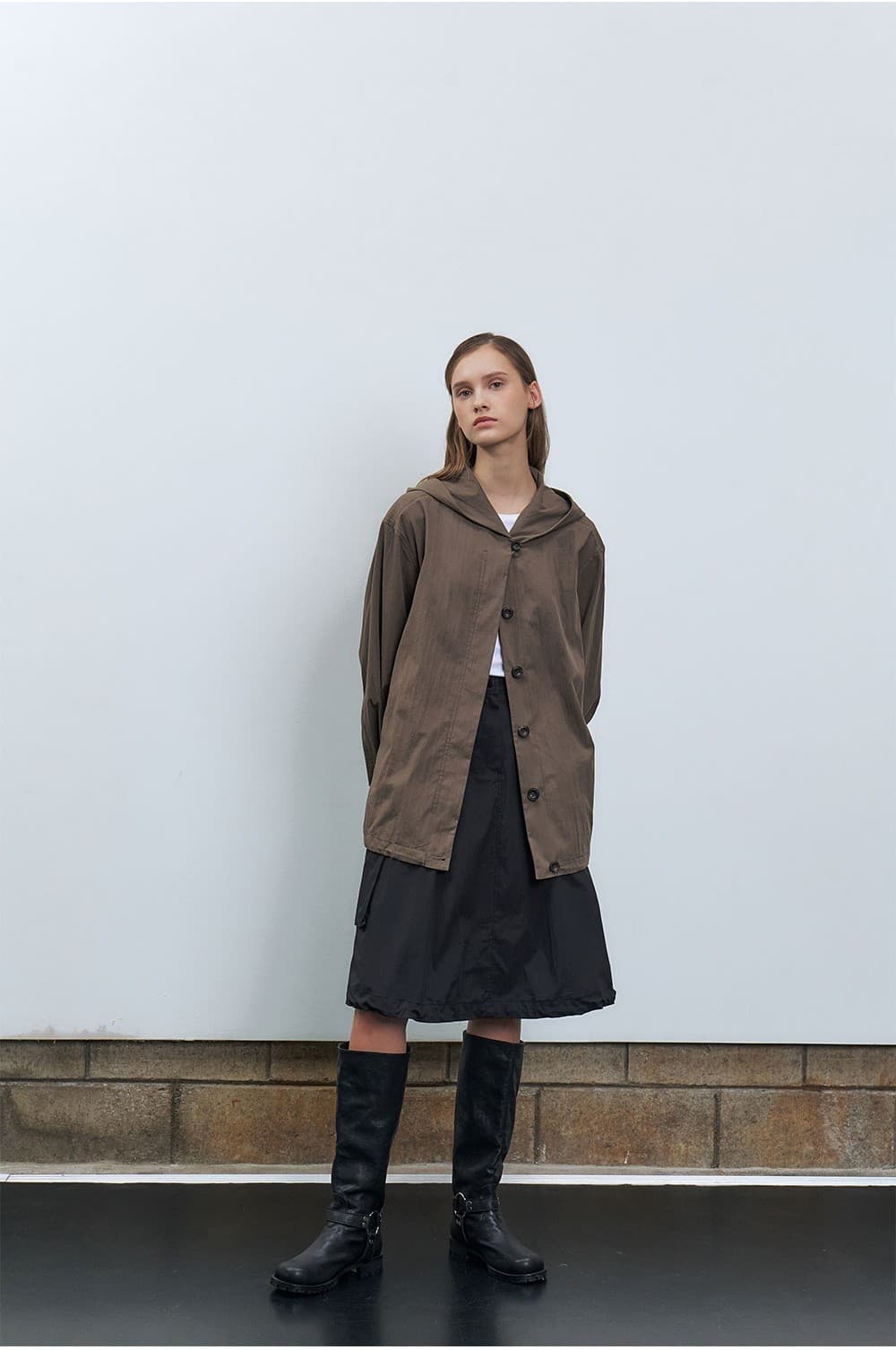 RTF SHAWL HOODED SHIRT_KHAKI BROWN — vue 8