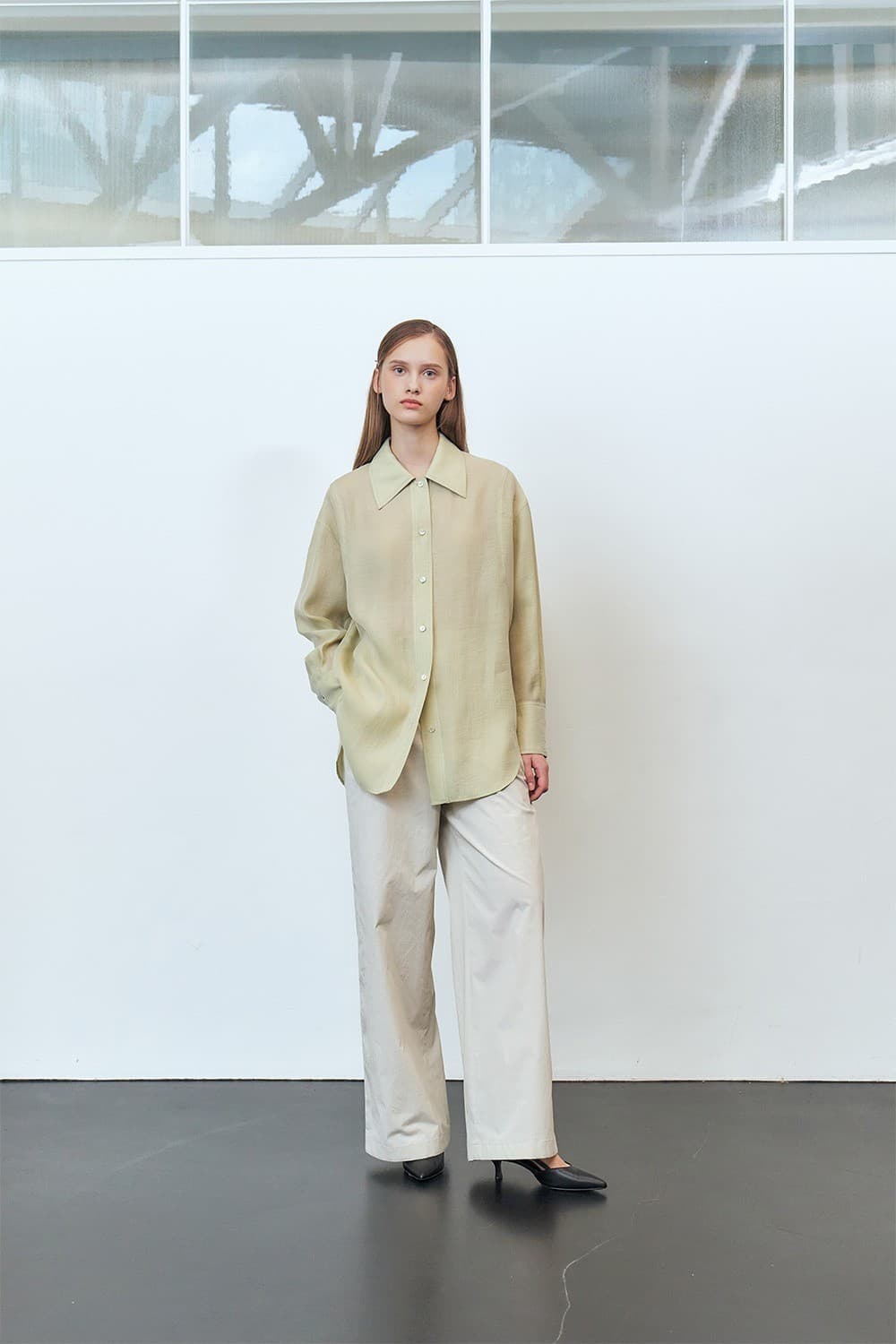 RTF ARMHOLE STITCH LOOSE FIT BLOUSE_MINT — vue 5