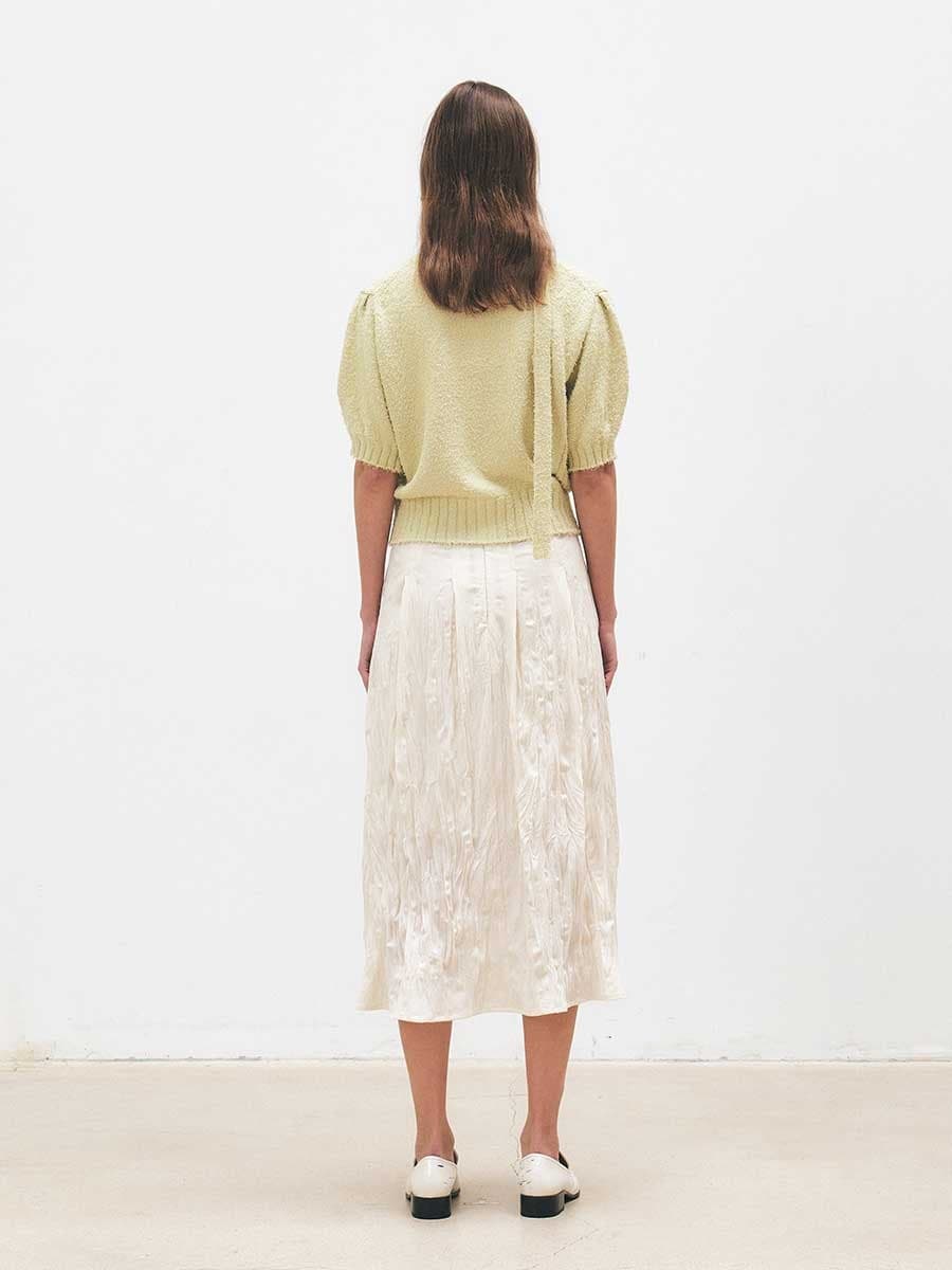TFS FLARE CREASED SKIRT_IVORY — vue 3