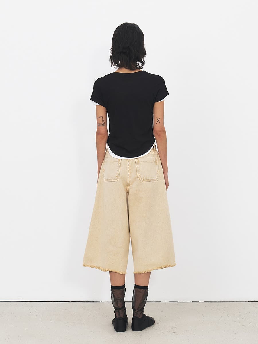 TFR LOOSE FIT MIDI DYEING DENIM_L-YELLOW — vue 3
