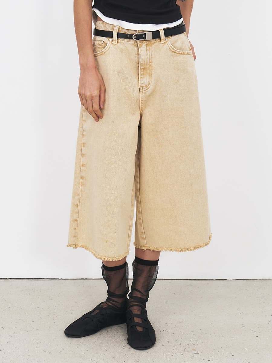TFR LOOSE FIT MIDI DYEING DENIM_L-YELLOW — vue 4