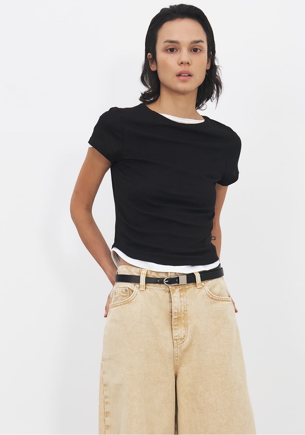 TFR LOOSE FIT MIDI DYEING DENIM_L-YELLOW — vue 7