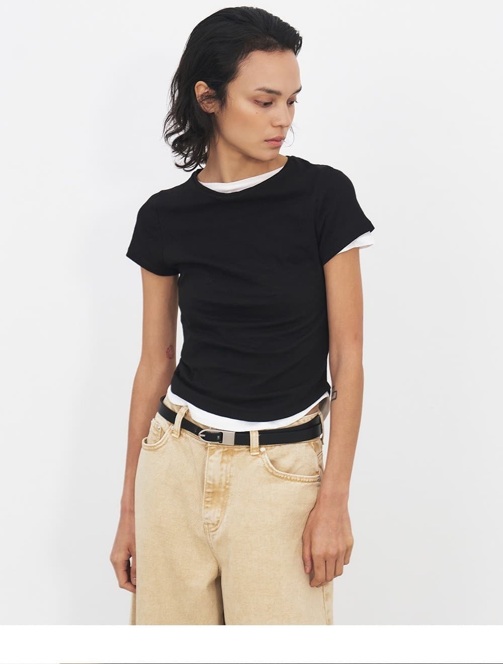 TFR LOOSE FIT MIDI DYEING DENIM_L-YELLOW — vue 9
