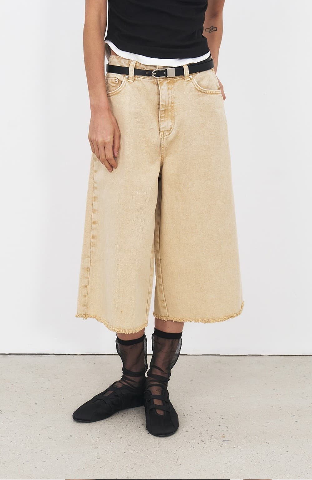 TFR LOOSE FIT MIDI DYEING DENIM_L-YELLOW — vue 10