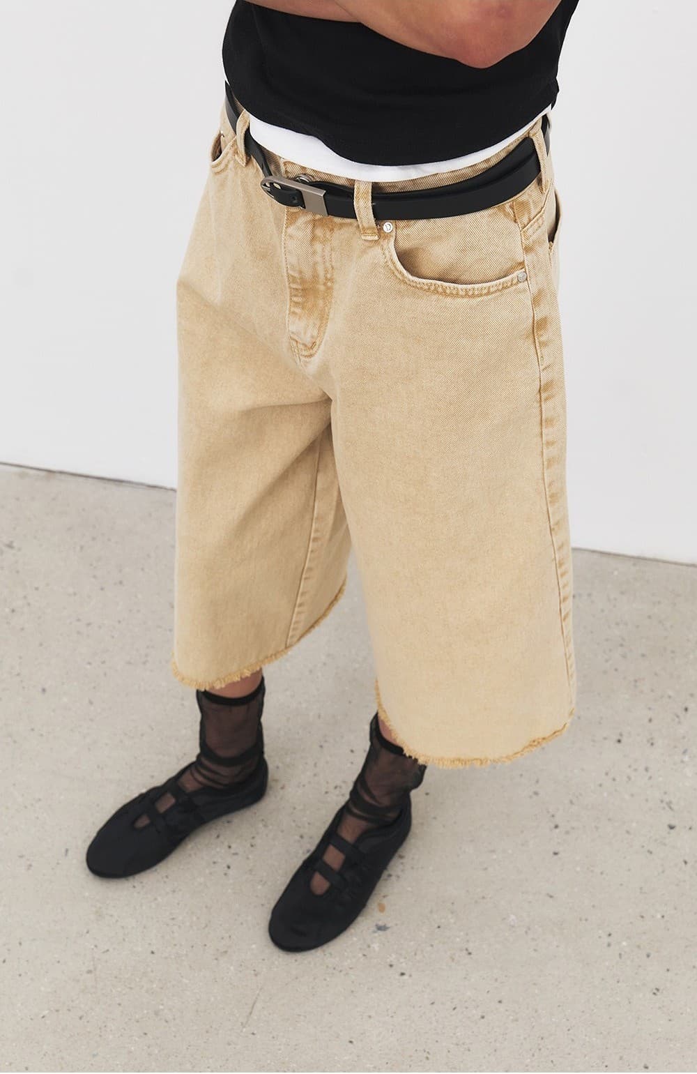 TFR LOOSE FIT MIDI DYEING DENIM_L-YELLOW — vue 12