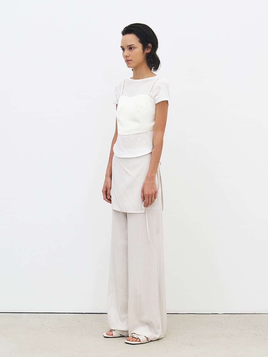 TFR SKIRT LAYERED PANTS_IVORY — vue 2