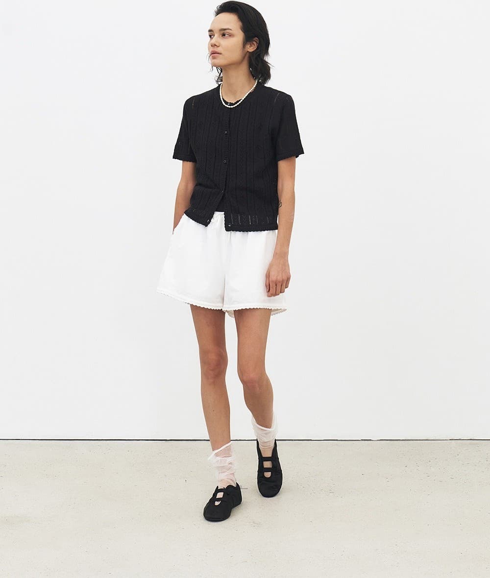 TFR CROCHET LACE KNIT CARDIGAN_BLACK — vue 7