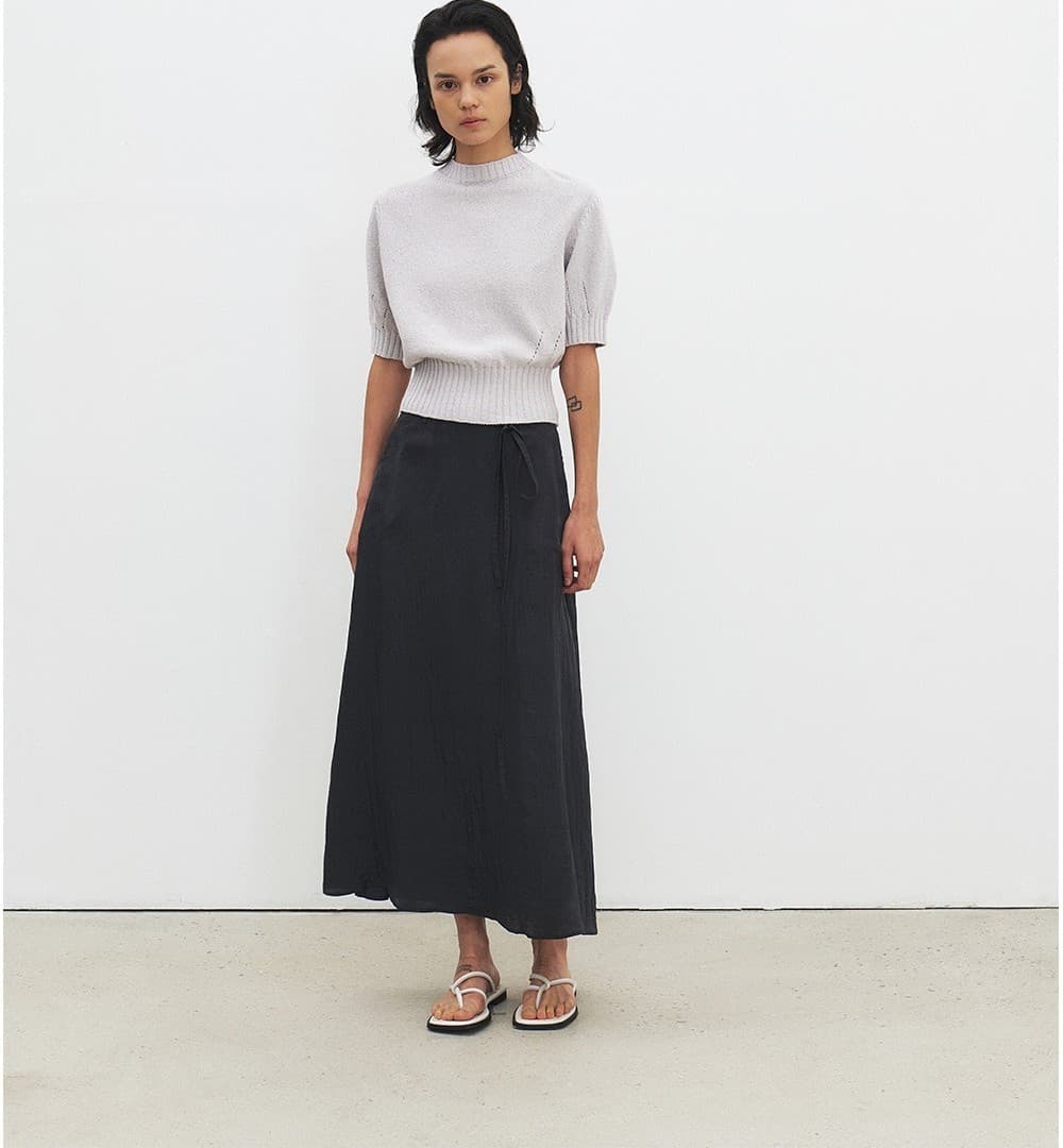 TFR BACK RIBBON KNIT CARDIGAN_L-GREY — vue 9