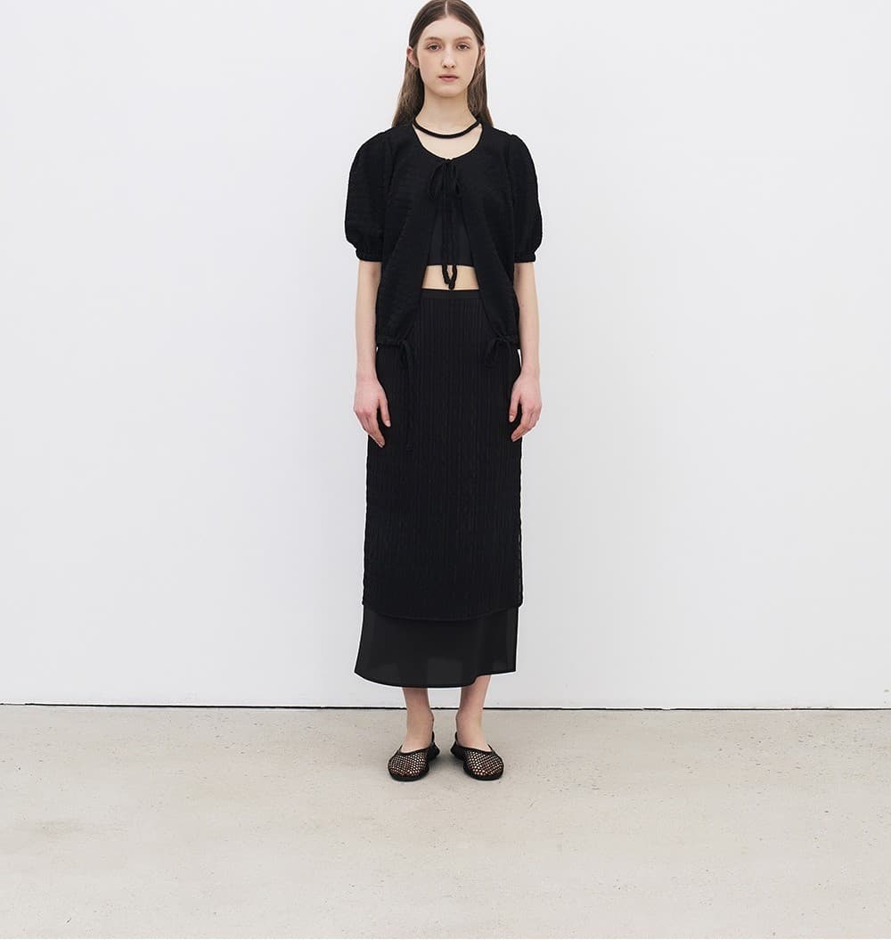 TFR VOLUME WRINKLE BLOUSE_BLACK — vue 4
