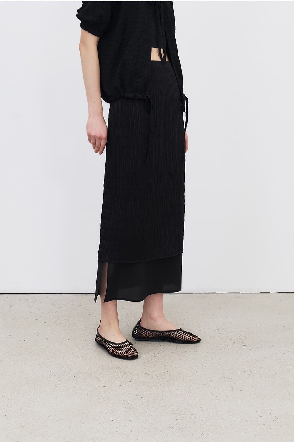 TFR VOLUME WRINKLE BLOUSE_BLACK — vue 7