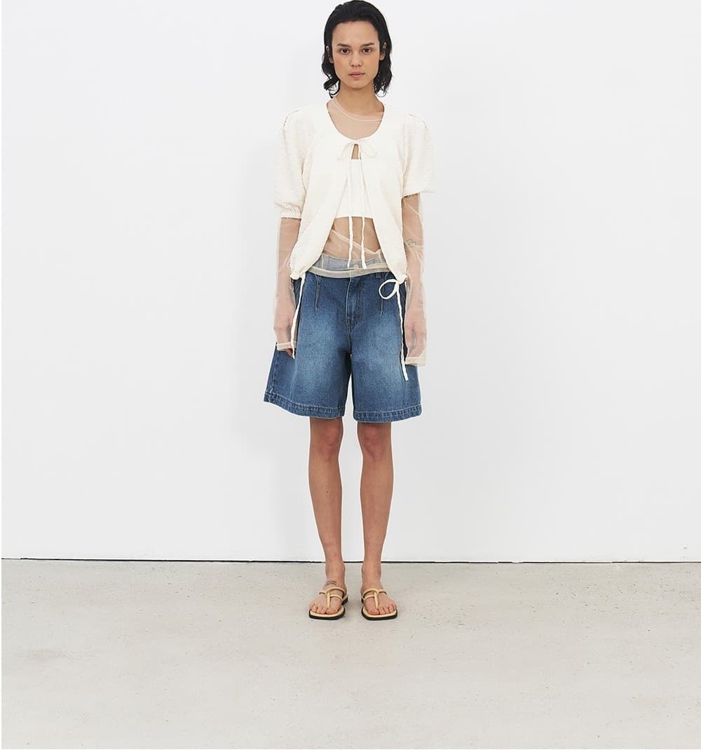 TFR VOLUME WRINKLE BLOUSE_IVORY — vue 5
