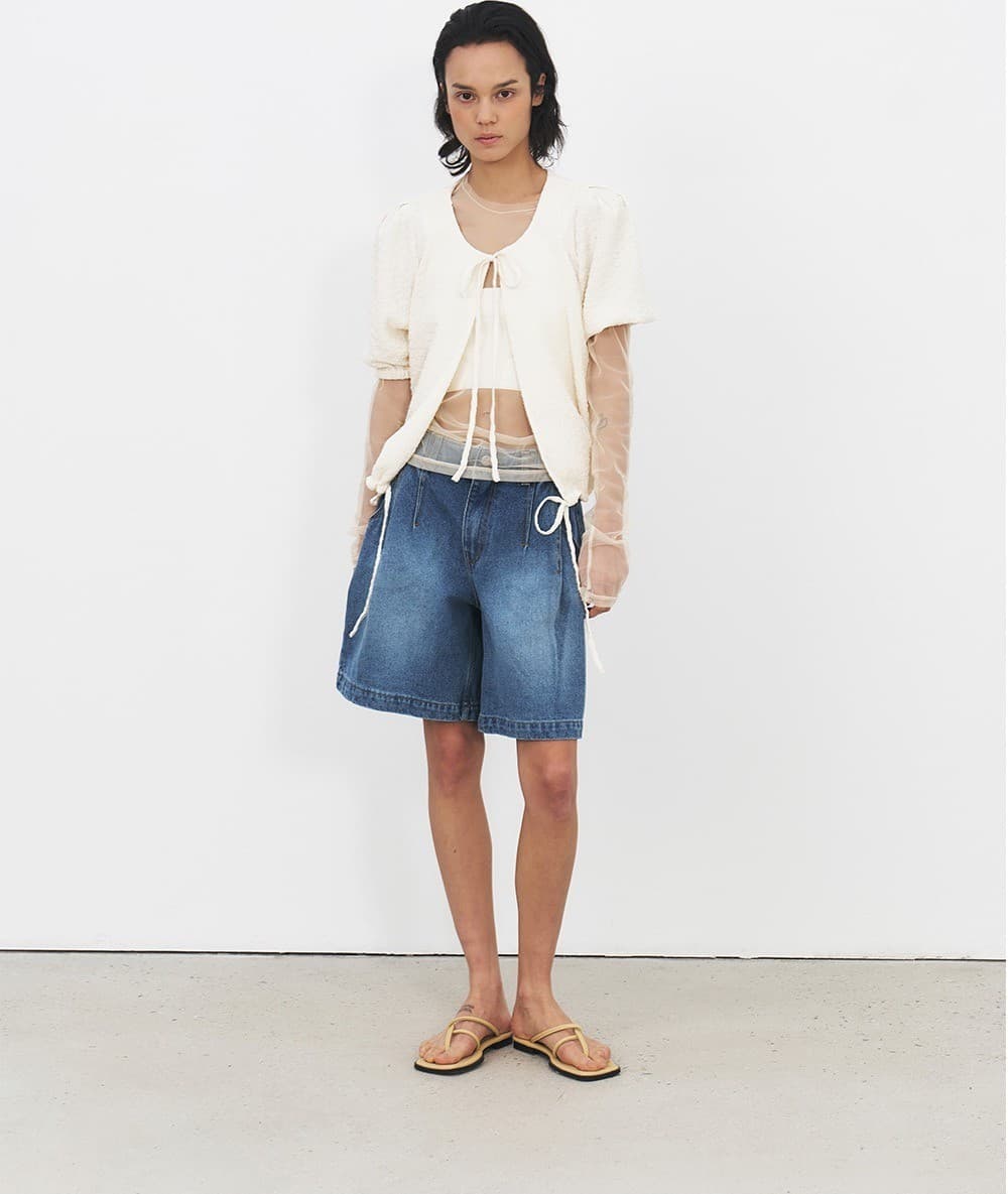 TFR VOLUME WRINKLE BLOUSE_IVORY — vue 7