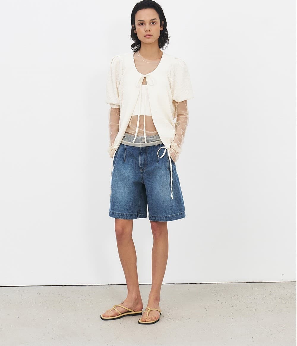 TFR VOLUME WRINKLE BLOUSE_IVORY — vue 9