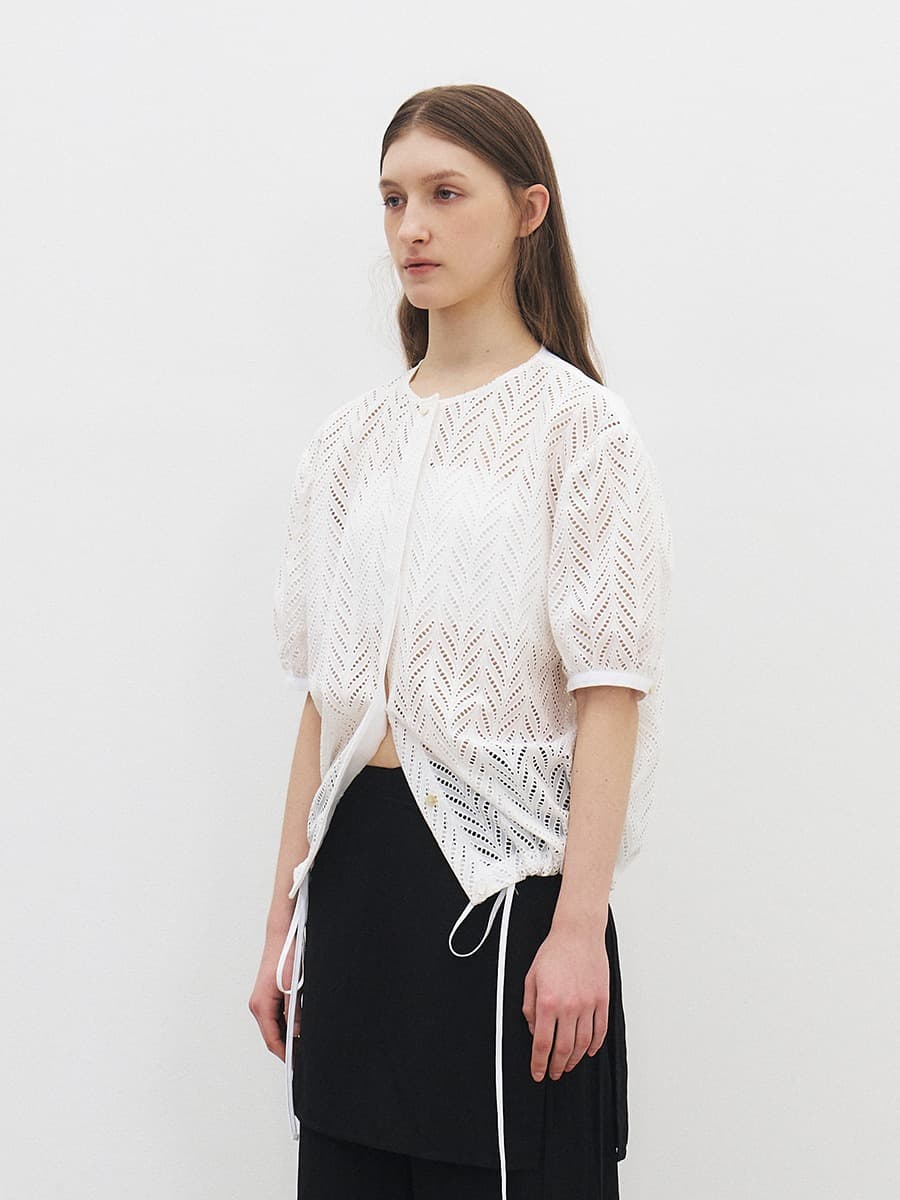 TFR LACE COTTON BLOUSE_WHITE — vue 2