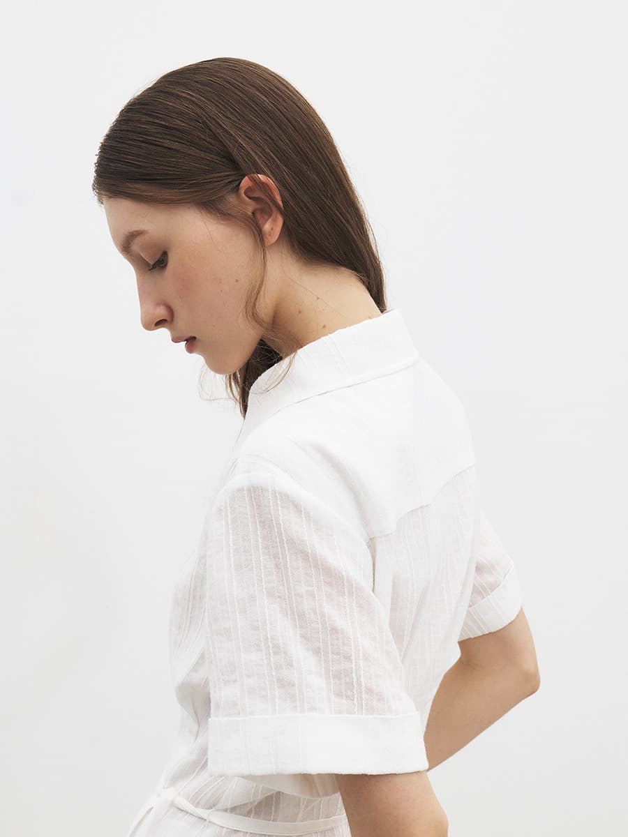 TFR STRIPED SHIRT DRESS_WHITE — vue 4