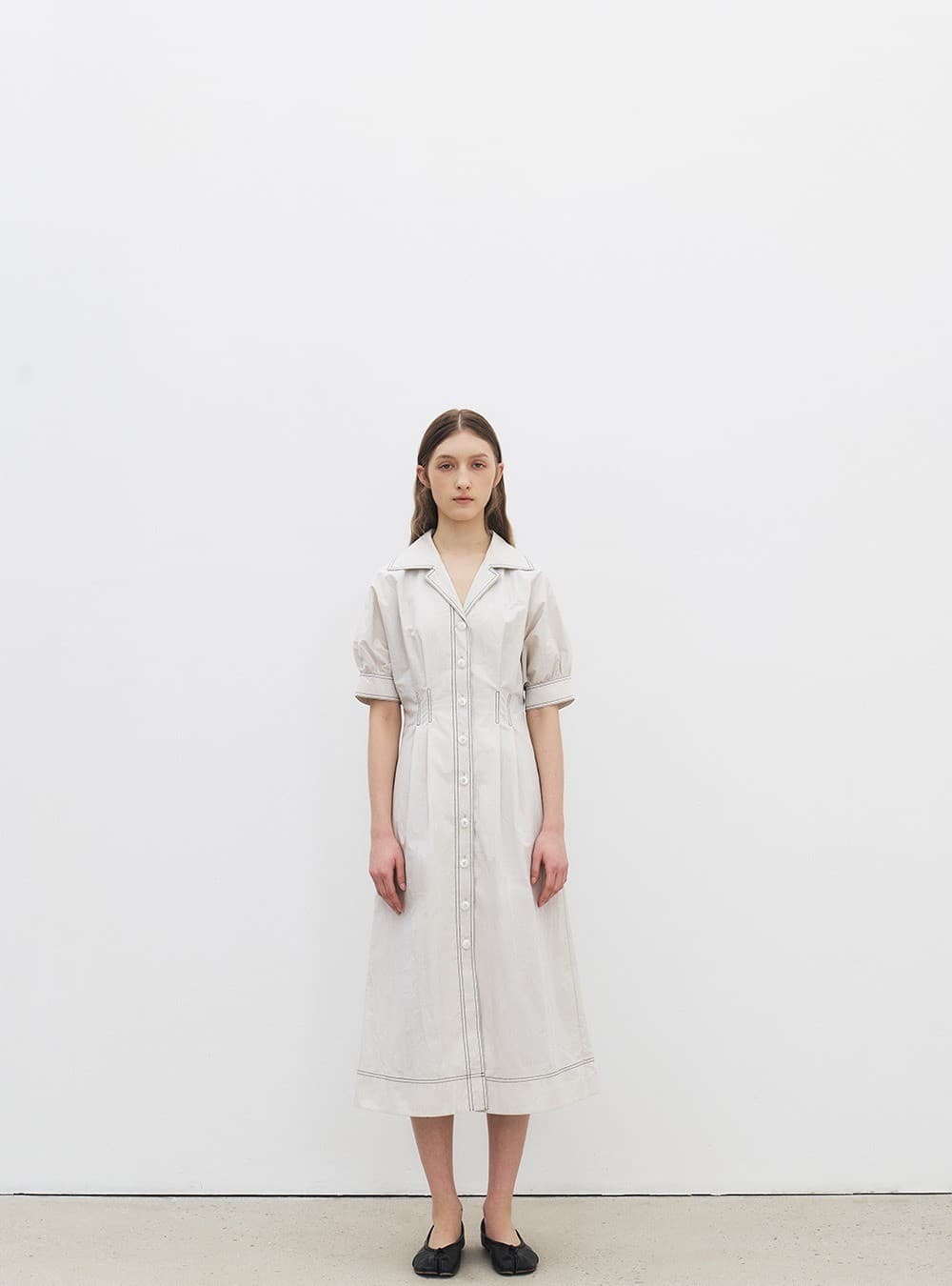 TFR COLLAR STITCH DRESS_L-GREY — vue 5