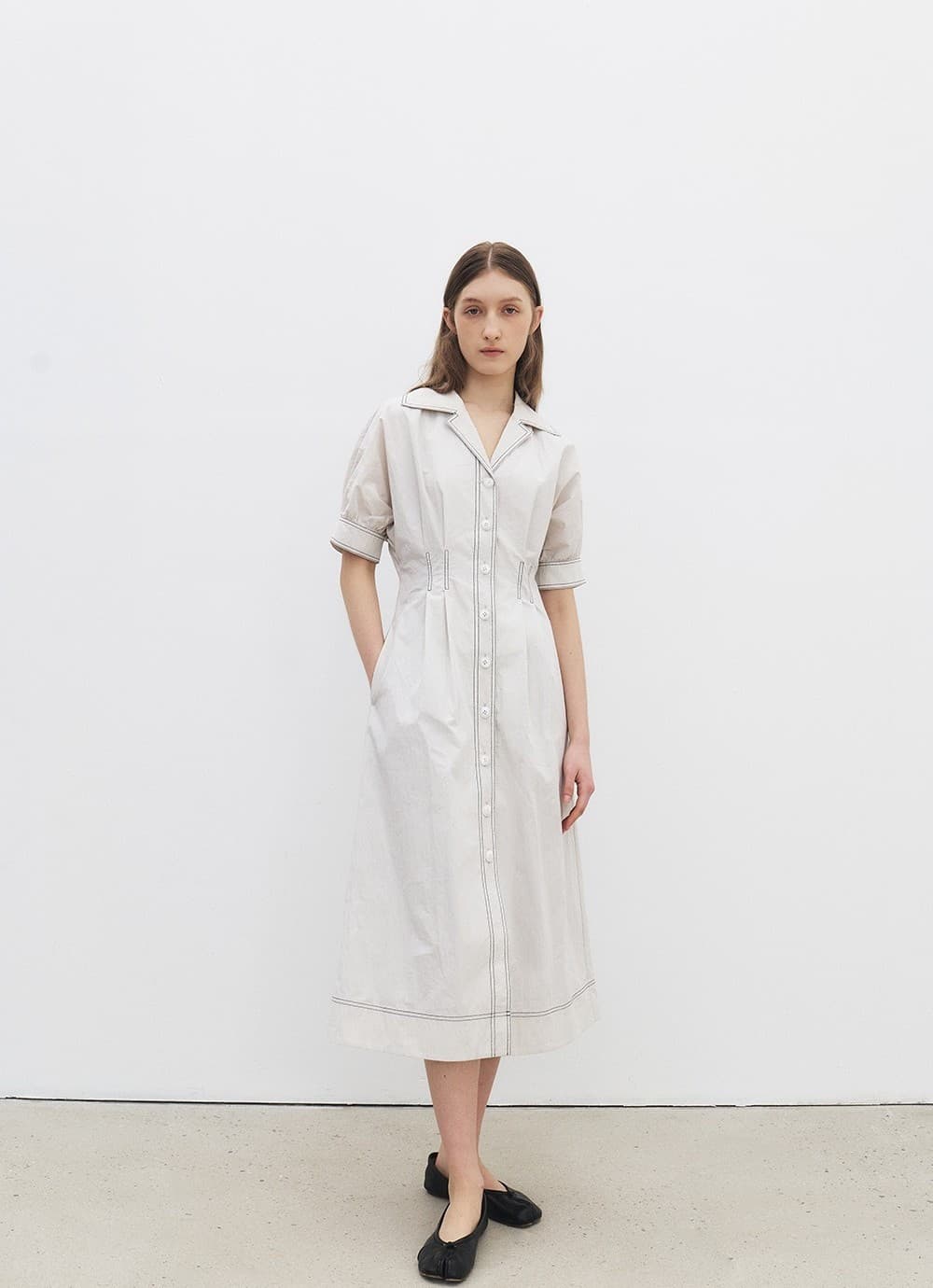 TFR COLLAR STITCH DRESS_L-GREY — vue 7