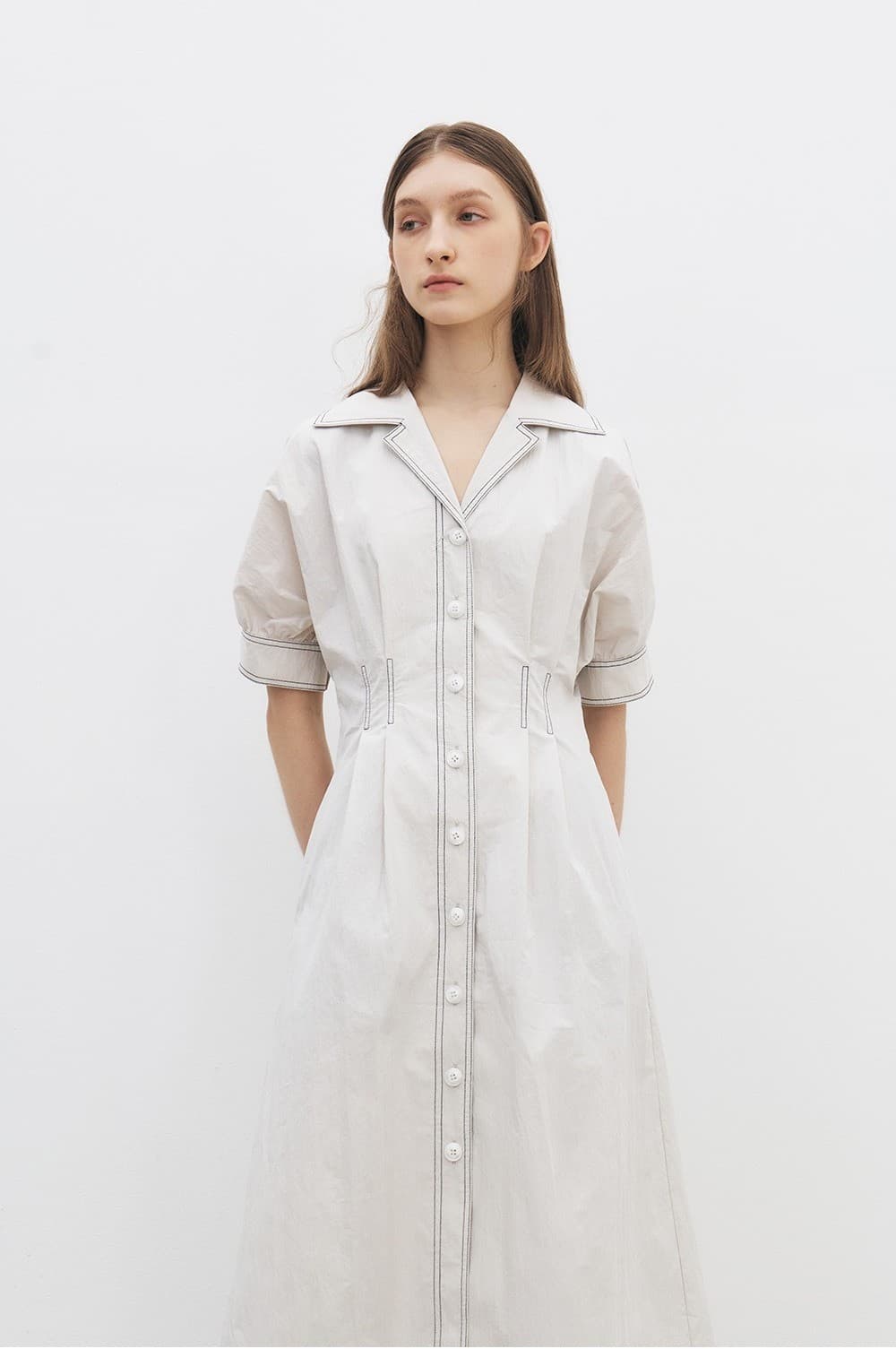 TFR COLLAR STITCH DRESS_L-GREY — vue 8