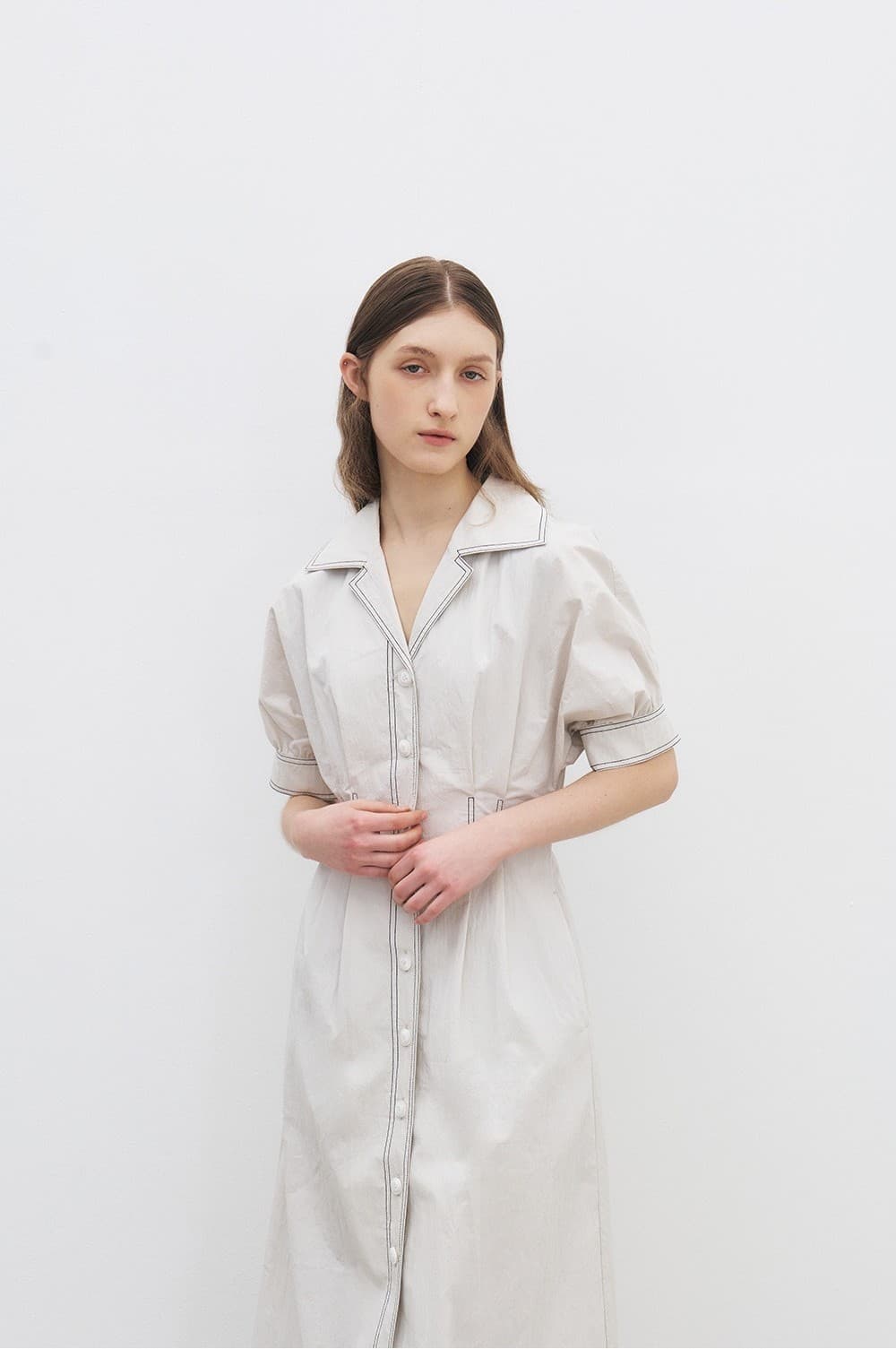 TFR COLLAR STITCH DRESS_L-GREY — vue 10
