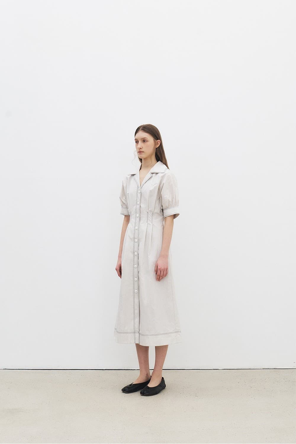 TFR COLLAR STITCH DRESS_L-GREY — vue 11