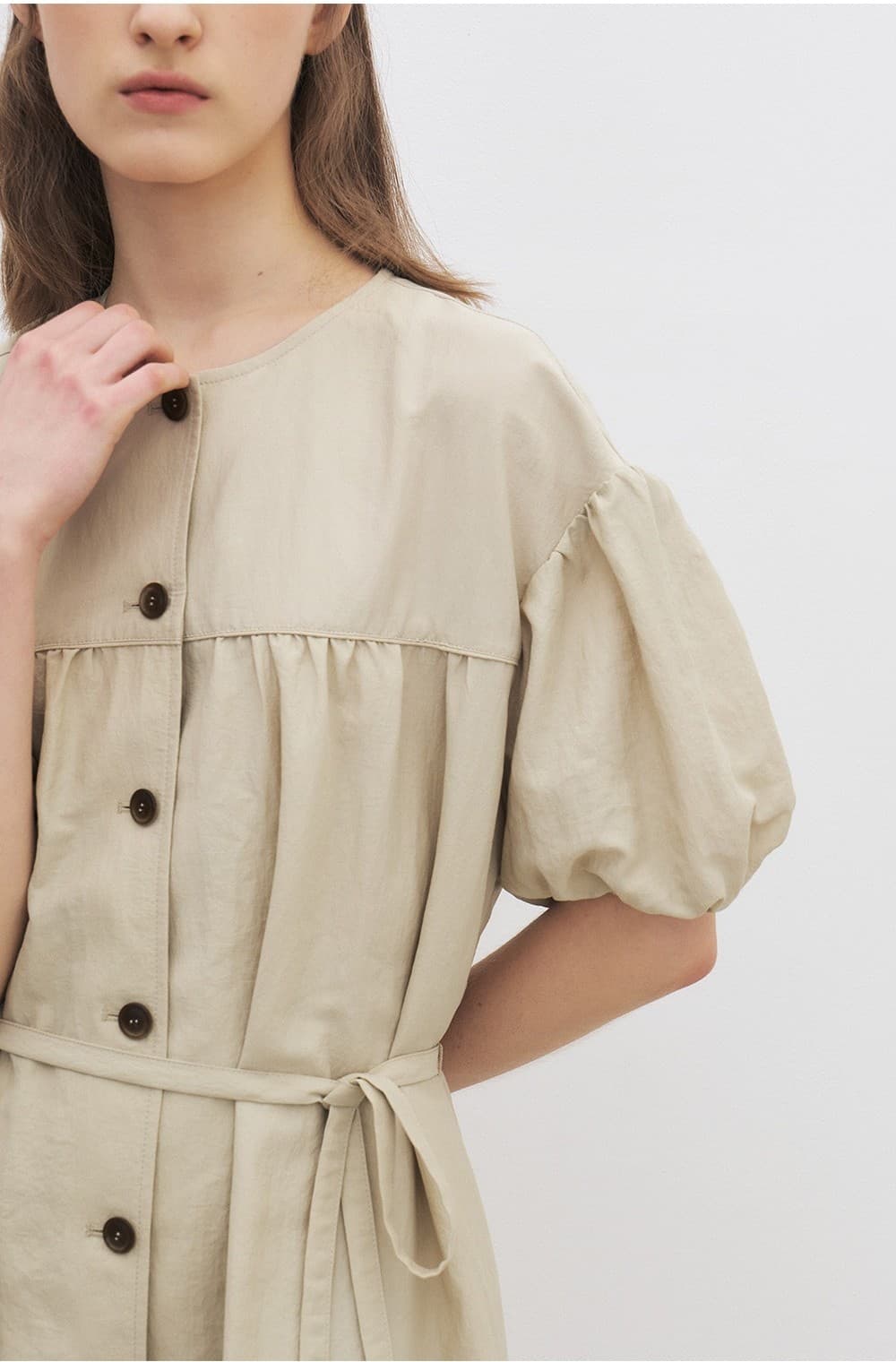 TFR VOLUME PUFF DRESS_BEIGE — vue 10