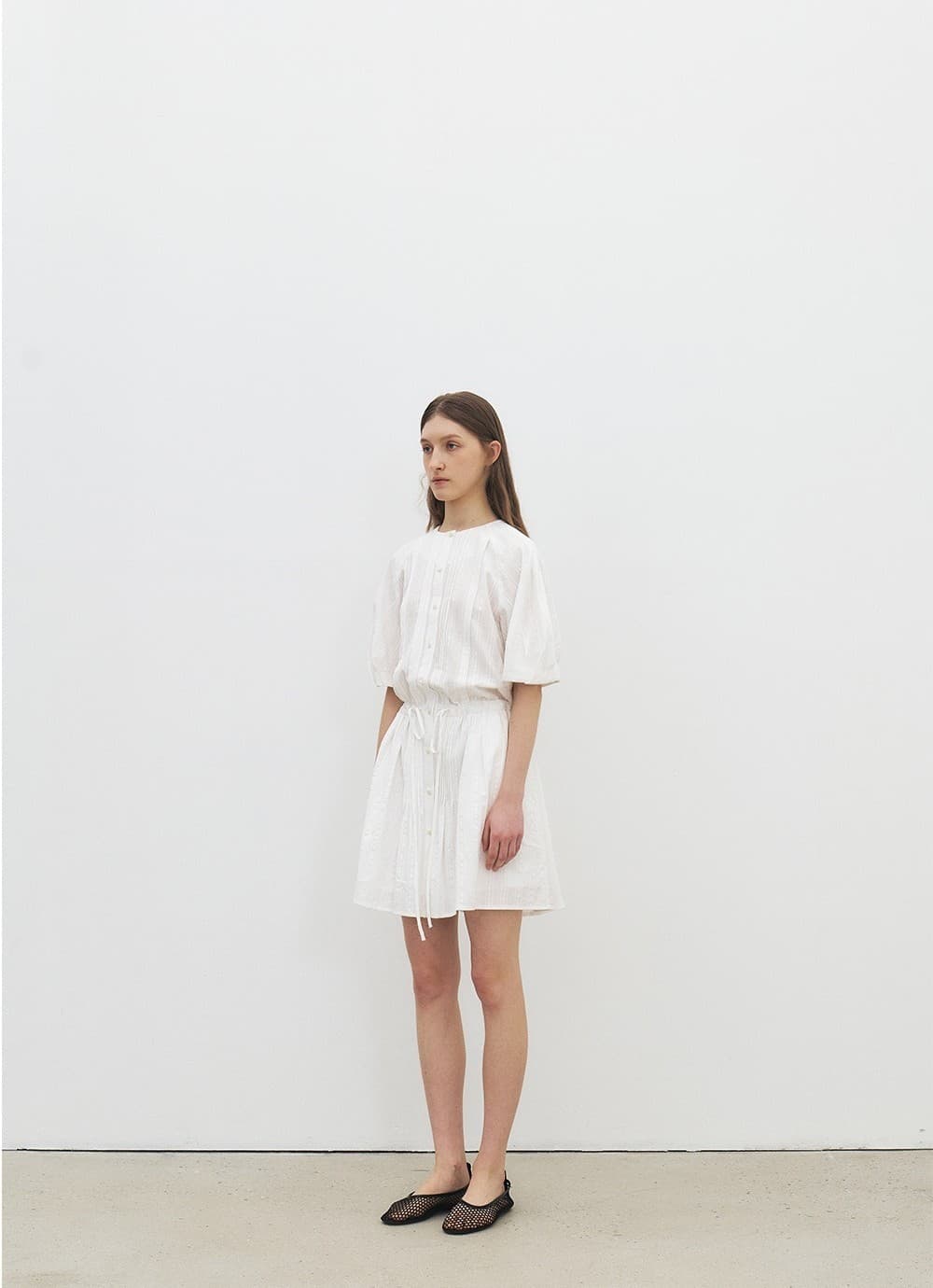 TFR PINTUCK MIDI DRESS_WHITE — vue 8
