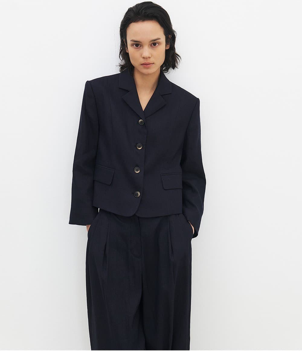 TFR LINEN CROP BLAZER_NAVY — vue 8