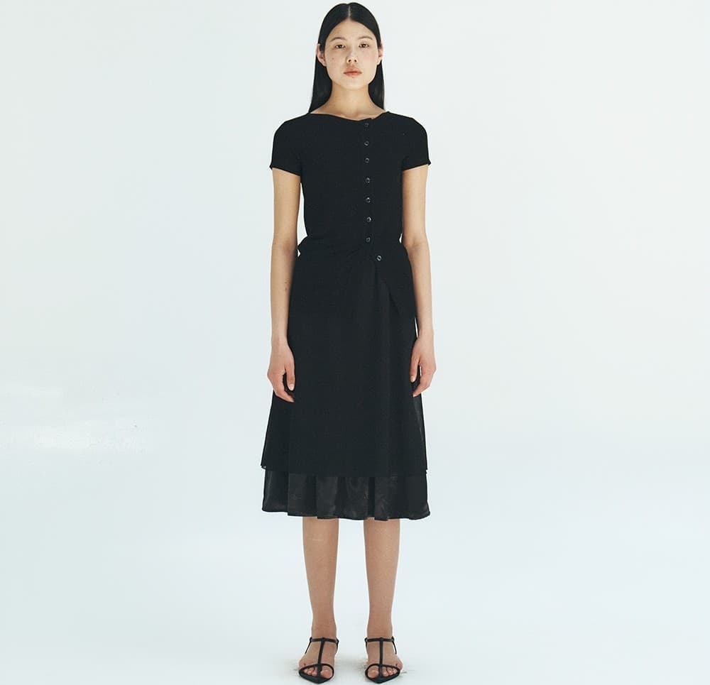 TFR SATIN LAYERD SKIRT_BLACK — vue 4