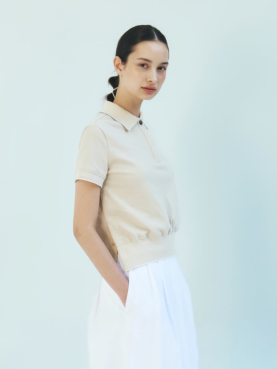 TFR COTTON PK COLLAR TOP_BEGIE — vue 4