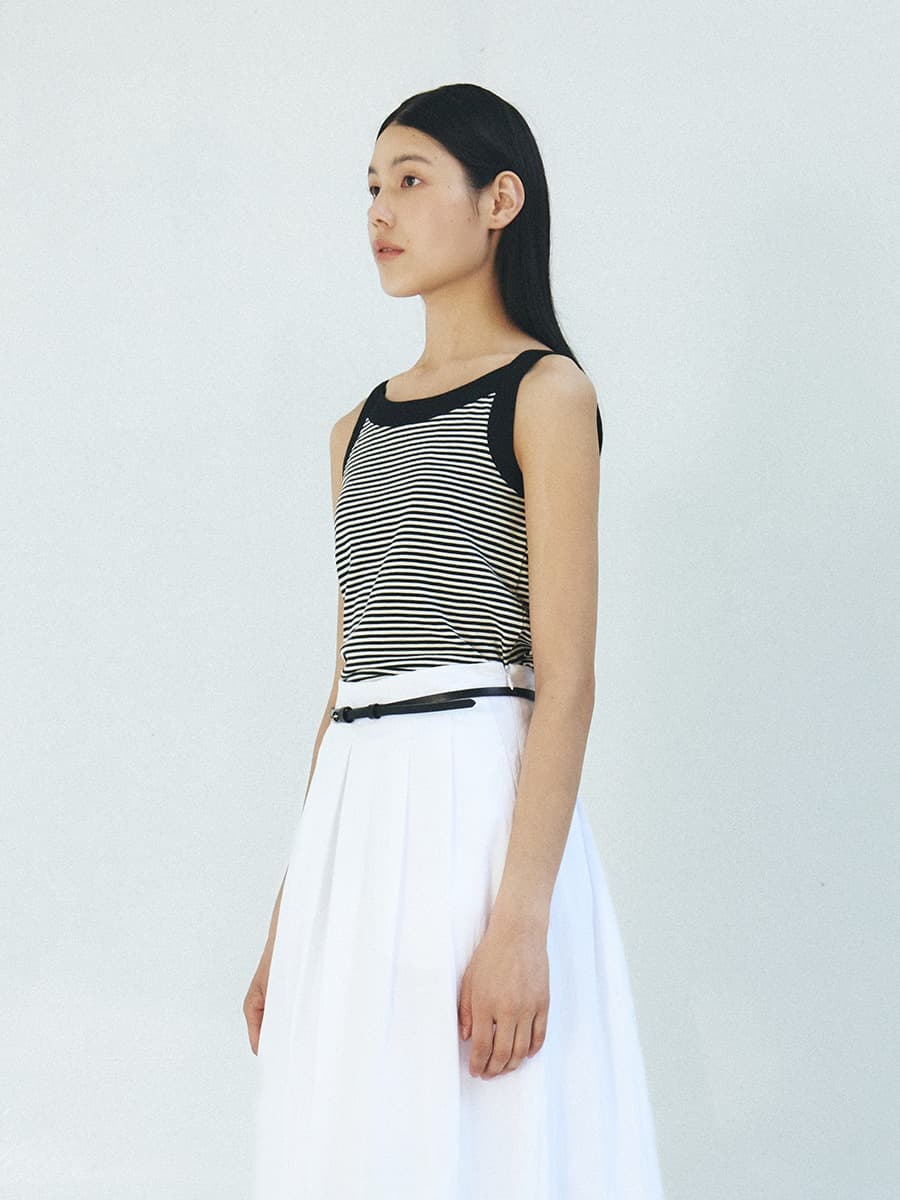 TFR STRIPE SLEEVELESS TOP_BLACK — vue 2
