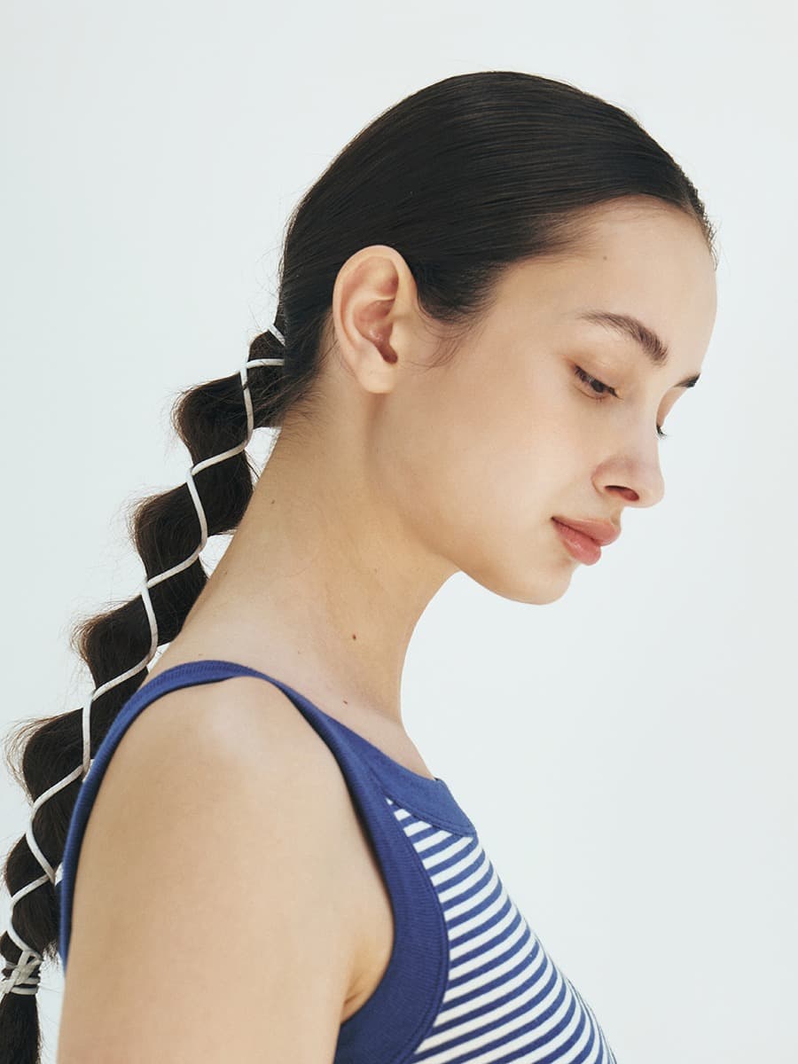 TFR STRIPE SLEEVELESS TOP_BLUE — vue 4