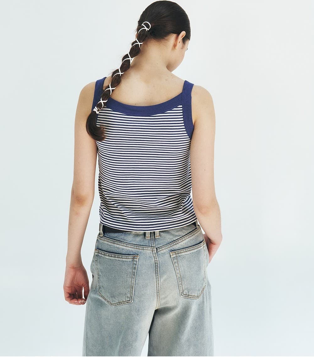TFR STRIPE SLEEVELESS TOP_BLUE — vue 11