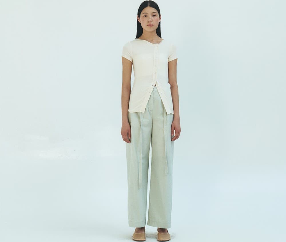 TFR BUTTON SLIM CARDIGAN TOP_CREAM — vue 7