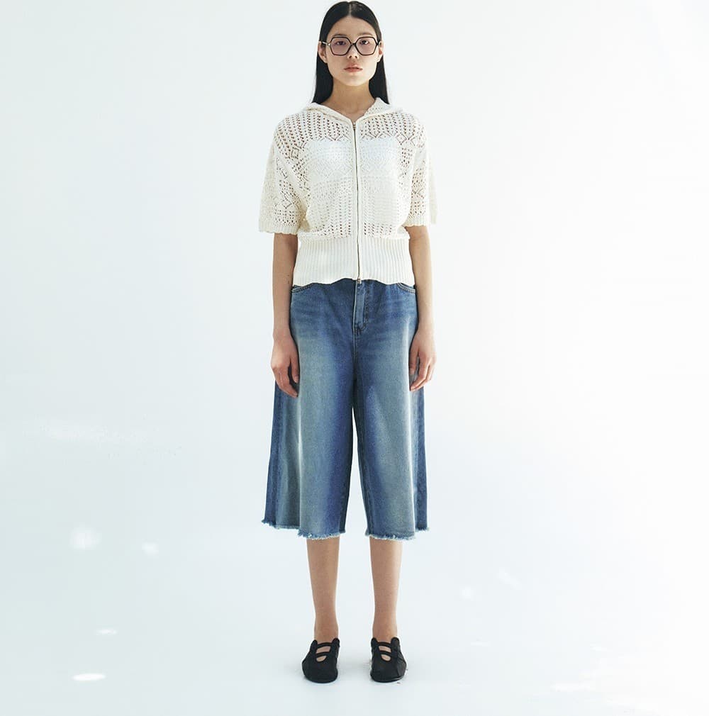 TFR CROCHET HOODED ZIP-UP KNIT TOP_WHITE — vue 9