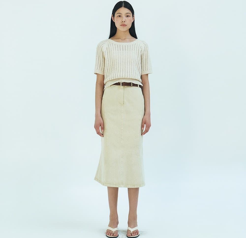 TFR ROUND NECK NETTED KNIT TOP_BEIGE — vue 5