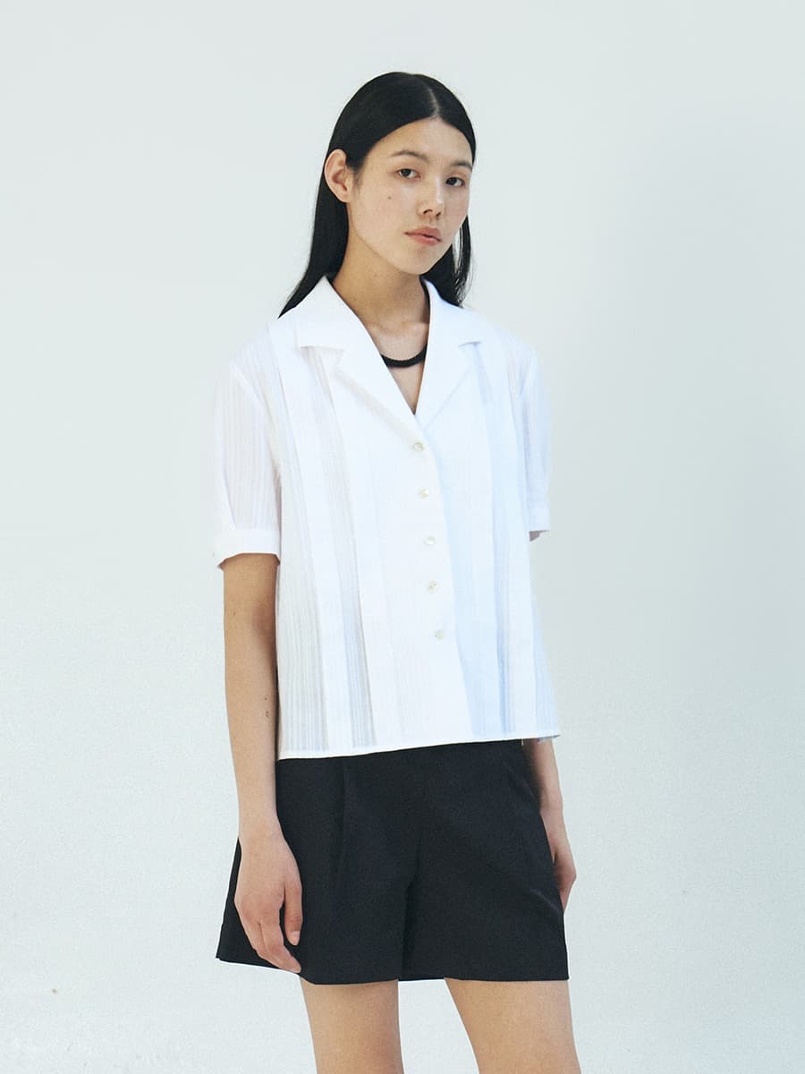 TFR STRIPE COLLAR SHIRT_WHITE — vue 2
